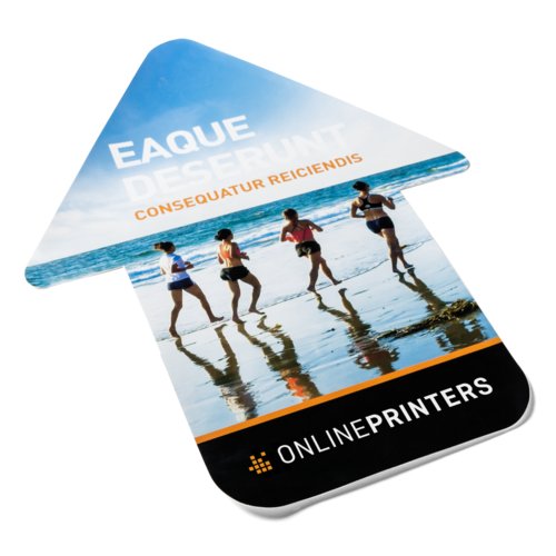 Pellicola adesiva bianca in forma personalizzata.