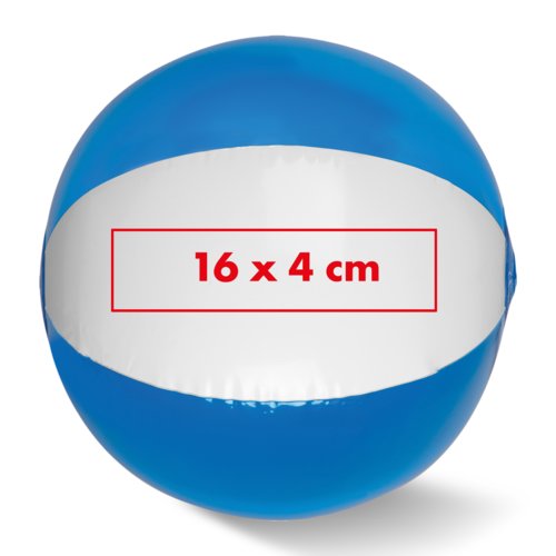 Palla da spiaggia bicolore in plastica.