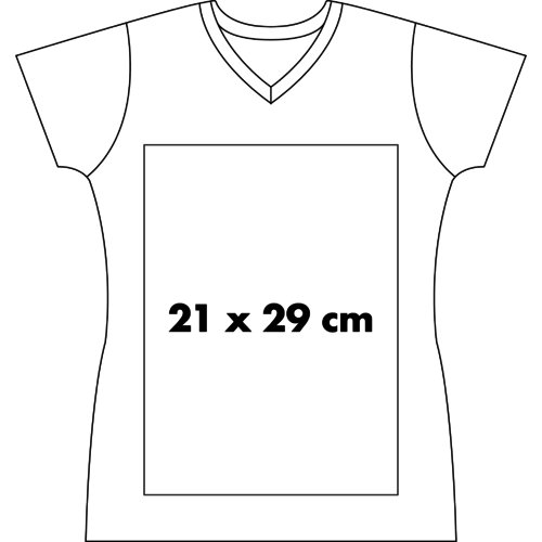 T-shirt da donna in cotone con scollo a V.