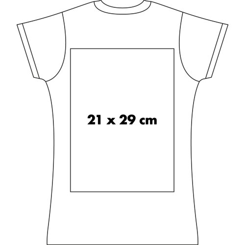 T-shirt ecologica da donna in tessuto a maniche corte.