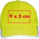 Cappellino da baseball giallo con cinturino regolabile.