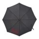 Ombrello automatico nero con manico.